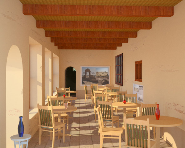 Simulation of completed cafe